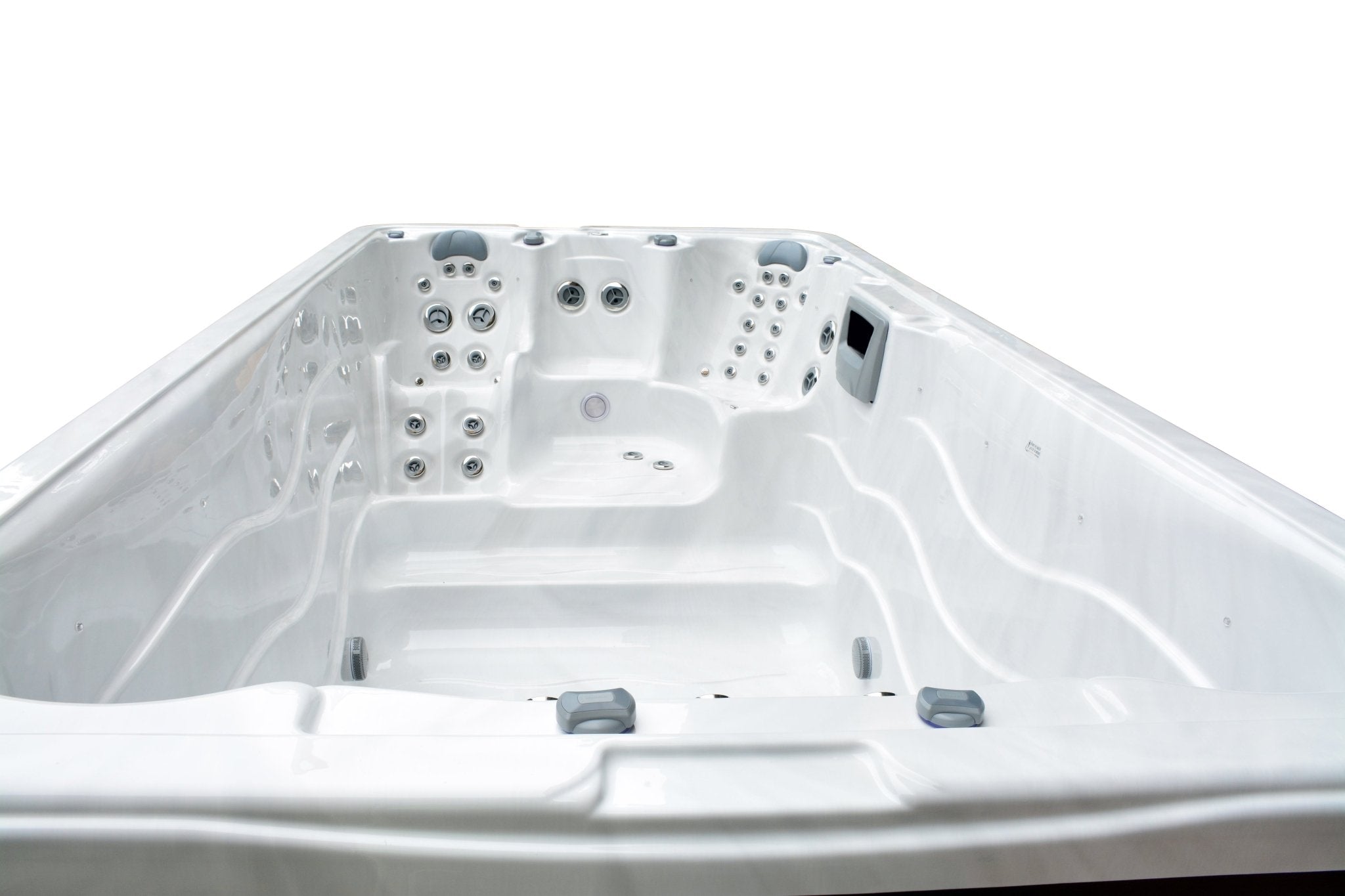 Discover Luxury: OD - 39 Platinum Swim - Sterling Silver Swim Spa with Included Cover - Heatinova