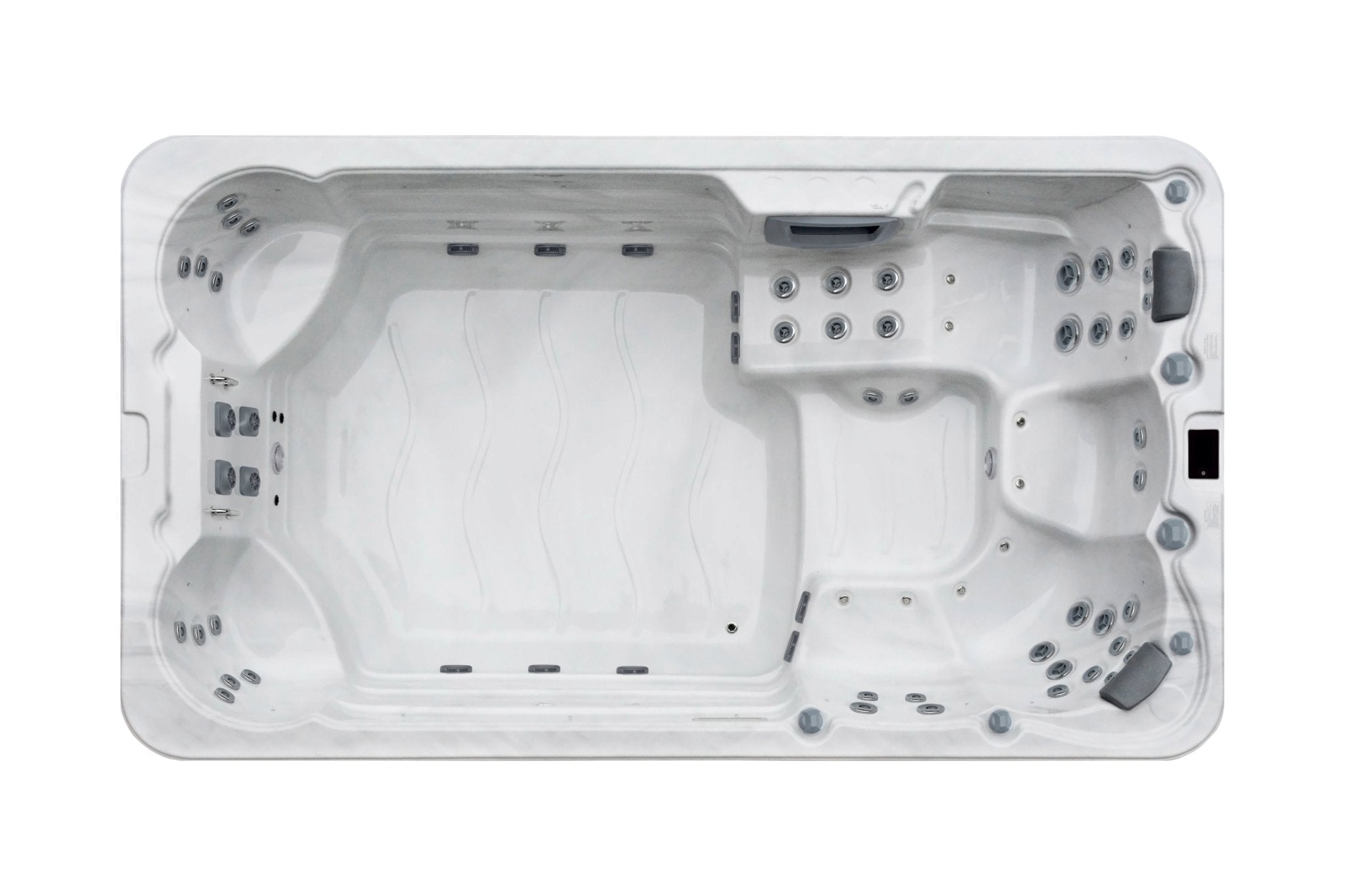 Discover Luxury: OD - 39 Platinum Swim - Sterling Silver Swim Spa with Included Cover - Heatinova