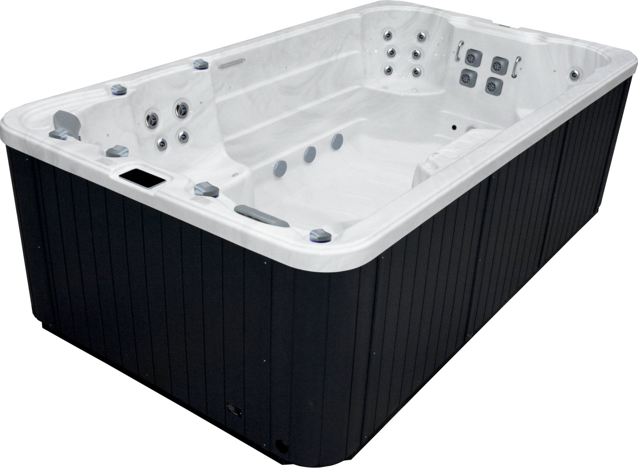 Discover Luxury: OD - 39 Platinum Swim - Sterling Silver Swim Spa with Included Cover - Heatinova