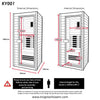 KY001 1 - Person Infrared Sauna - 900mm x 900mm - Personal Wellness Retreat - Heatinova