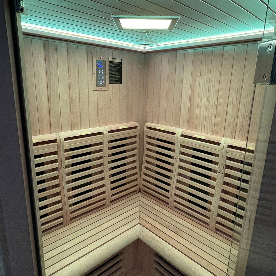 KY006 2 - Person Infrared Sauna - 1300mm x 1300mm - Ultimate Wellness Retreat - Heatinova