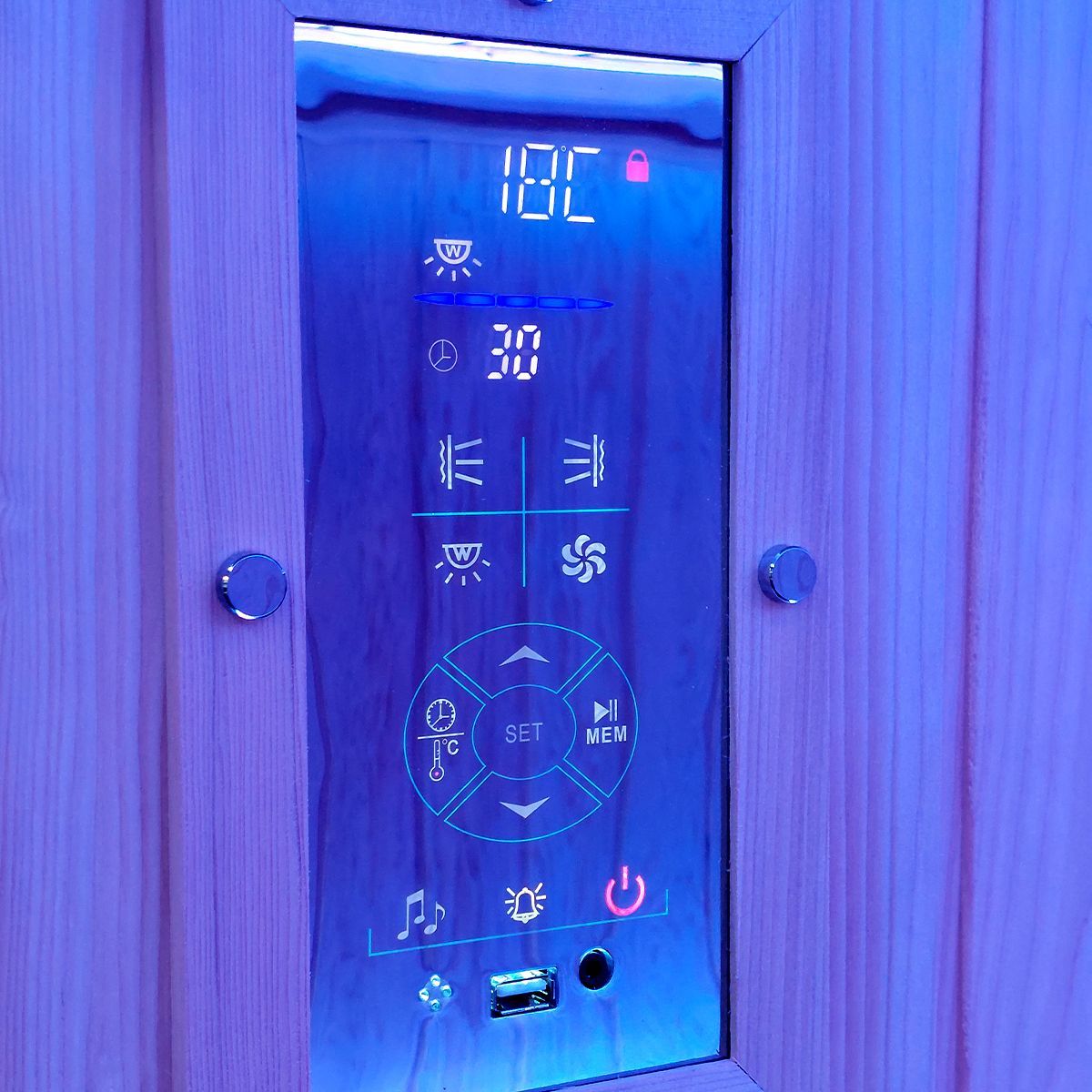 KY006 2 - Person Infrared Sauna - 1300mm x 1300mm - Ultimate Wellness Retreat - Heatinova