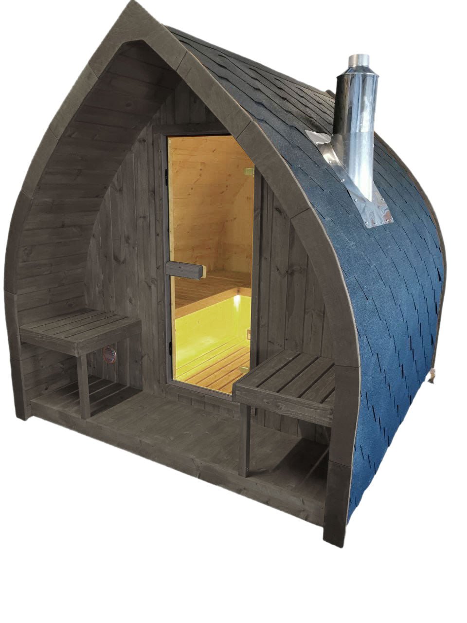 "Leaf Outdoor Sauna: Sustainable Luxury for Your Garden Escape" - Heatinova