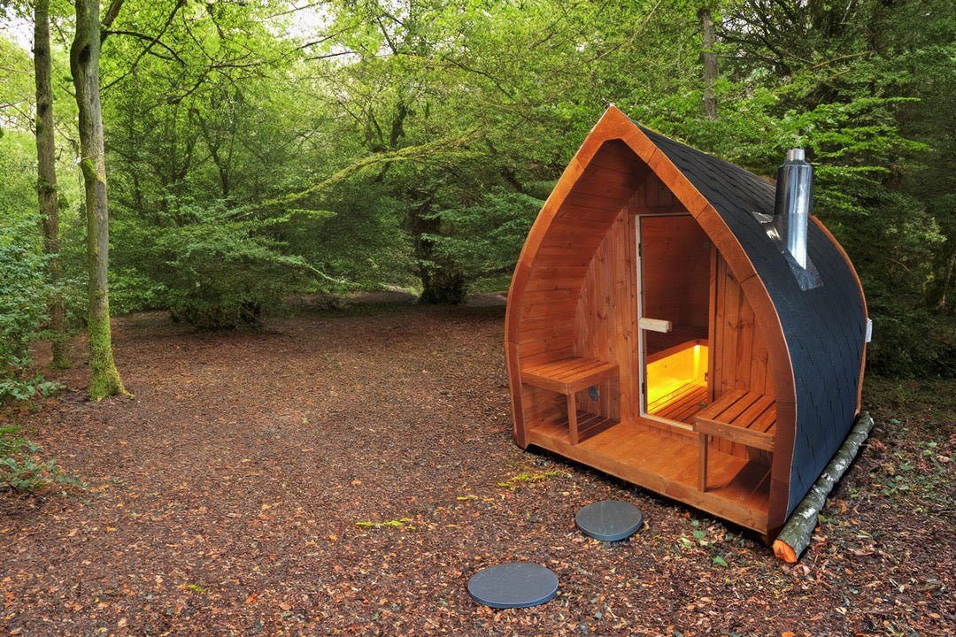 "Leaf Outdoor Sauna: Sustainable Luxury for Your Garden Escape" - Heatinova